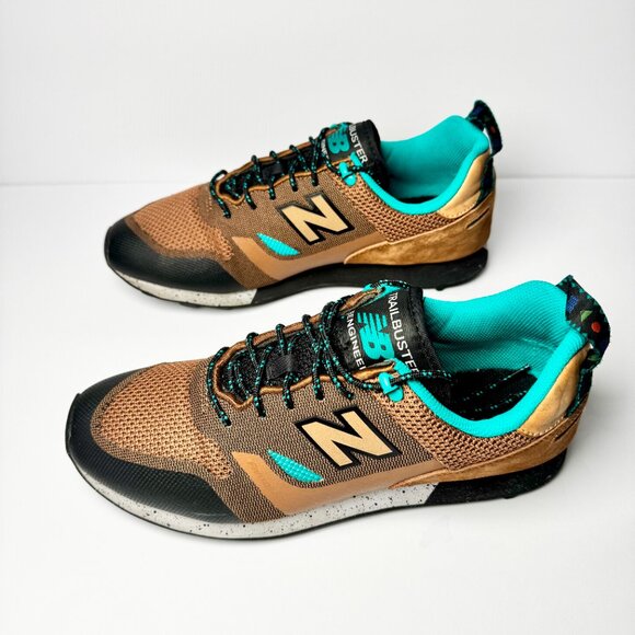 New Balance Men's Trailbuster Re-engineered Sneakers in Tan and Teal Sz 10.5 - Picture 3 of 13